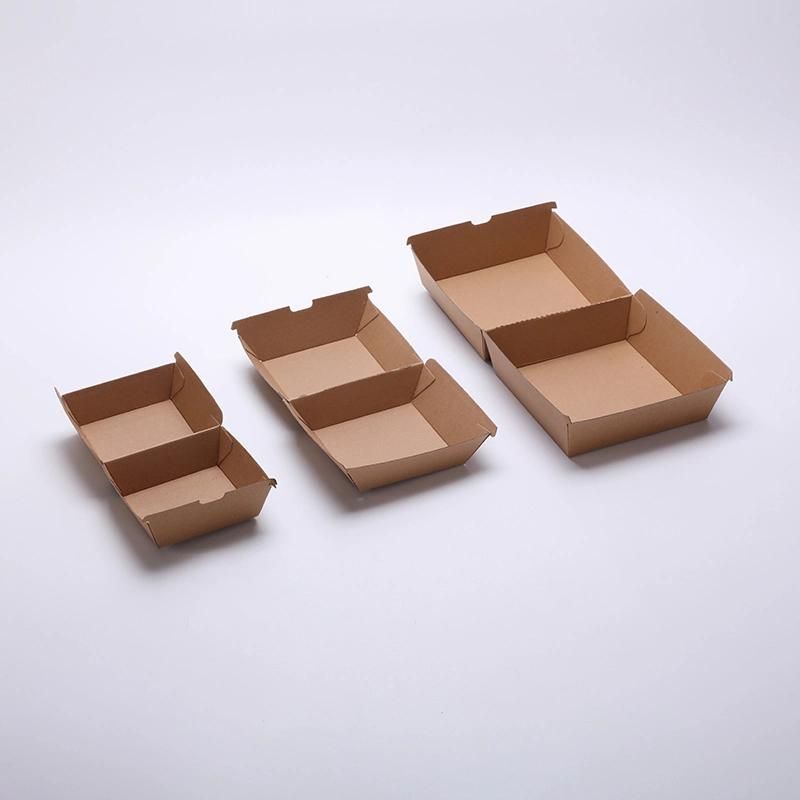 Food Grade Fold Paper Burger Box Corrugated Paper Hamburger Box