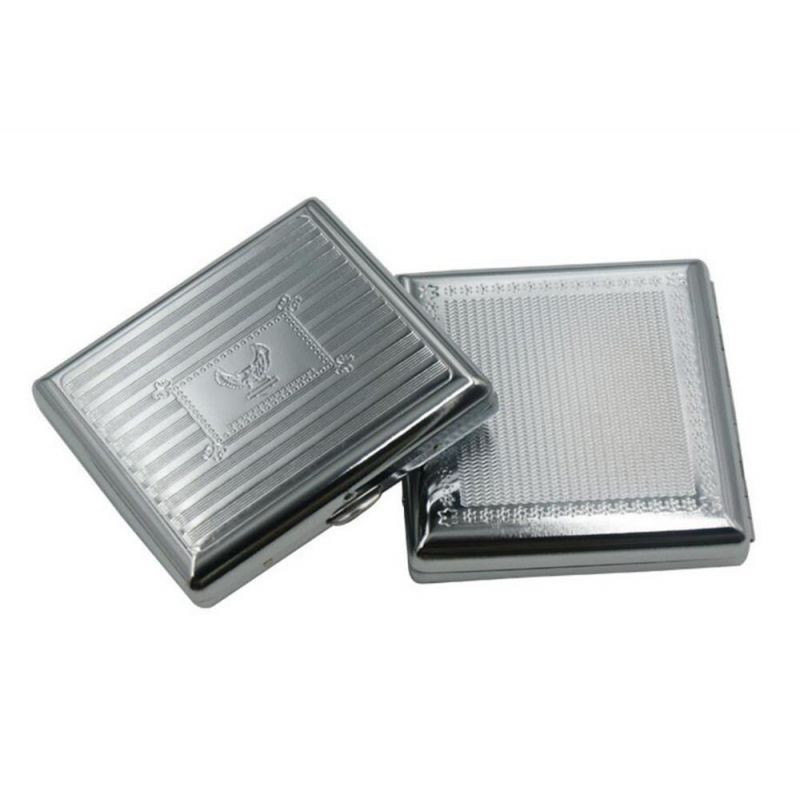 Metal Retro Cigarette Moist Keeping Compartmented Case