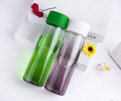 300ml Clear Round Voss Glass Bottle Water Bottle with Plastic Cap