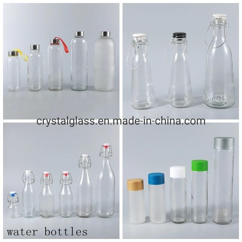 450ml 550ml Mineral Water Bottle Glass with Plastic Cap/Lid