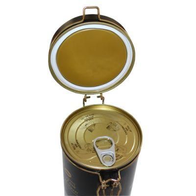 Metal Box Round Shape Coffee Can Empty Tin Cans