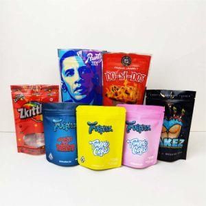 Low MOQ Wholesale Plastic Mylar Child Proof Ziplock Foil Pouch 3.5g 7g 14G Stand up Edible Packaging Bag for Weed / Gummy Bear