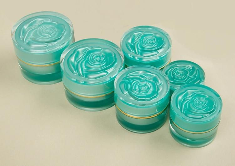 5g 10g 15g 20g 30g Acrylic Plastic Cream Jar for Skin Care with Rose Lid