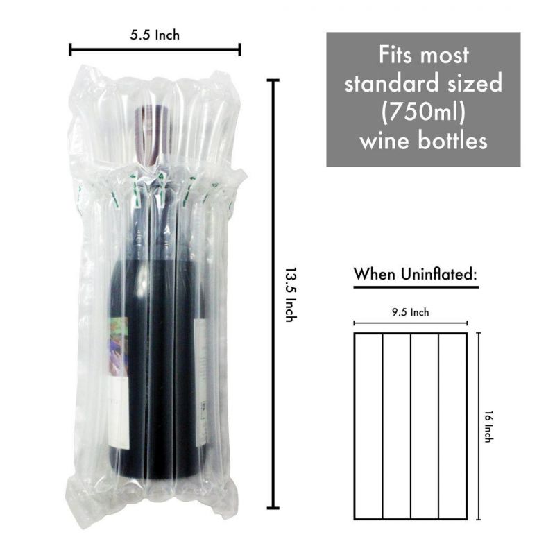 Customized Ecofriendly Multilayer Nylon Inflatable Air Column Bag Coil for 750ml Wine Bottle