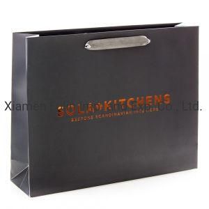 Custom Recycled Folding Gift Packaging Shopping Bag with Ribbon Handles