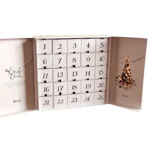 Tea Advent Calendar Cardboard Storage Box with Drawers Advent Calendar