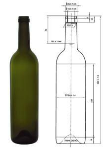 European Colored Glass Bottle for Wine