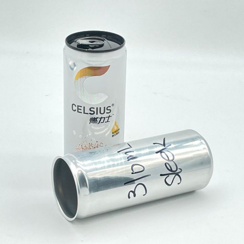 Sleek 310ml Energy Drink Cans and Lids