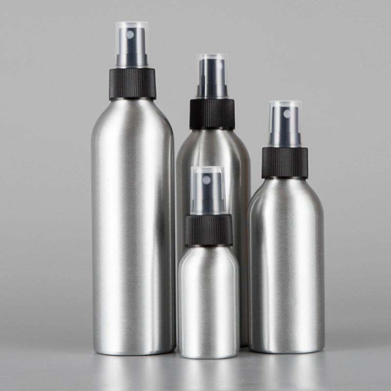 Empty 100ml 250ml 300ml 500ml Black Trigger Lotion Pump Salon Cosmetics Hair Spray Bottle Aluminum Spray Bottle