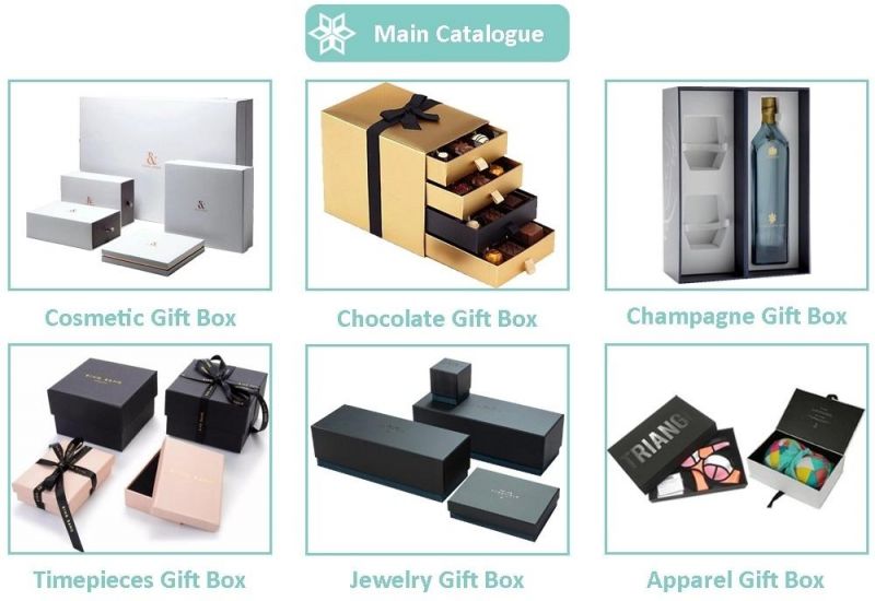 Fancy Custom Folding Paper Box with Ribbon