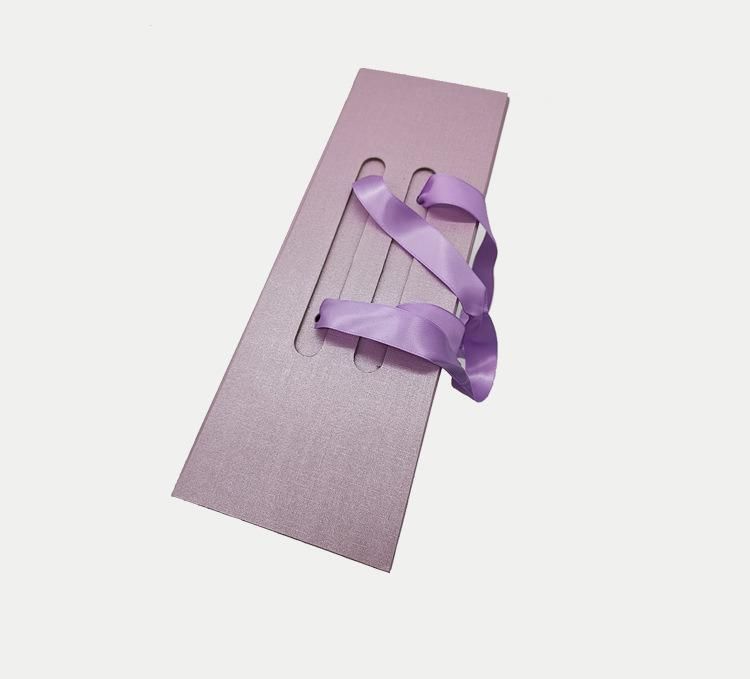 Wholesale Purple Color Small Size Paper Ribbon Handbag for Food Garments Whosale Lingerie Perfume Packaging Paper Foldable Hang Bag Packing Wedding Favour Boxes