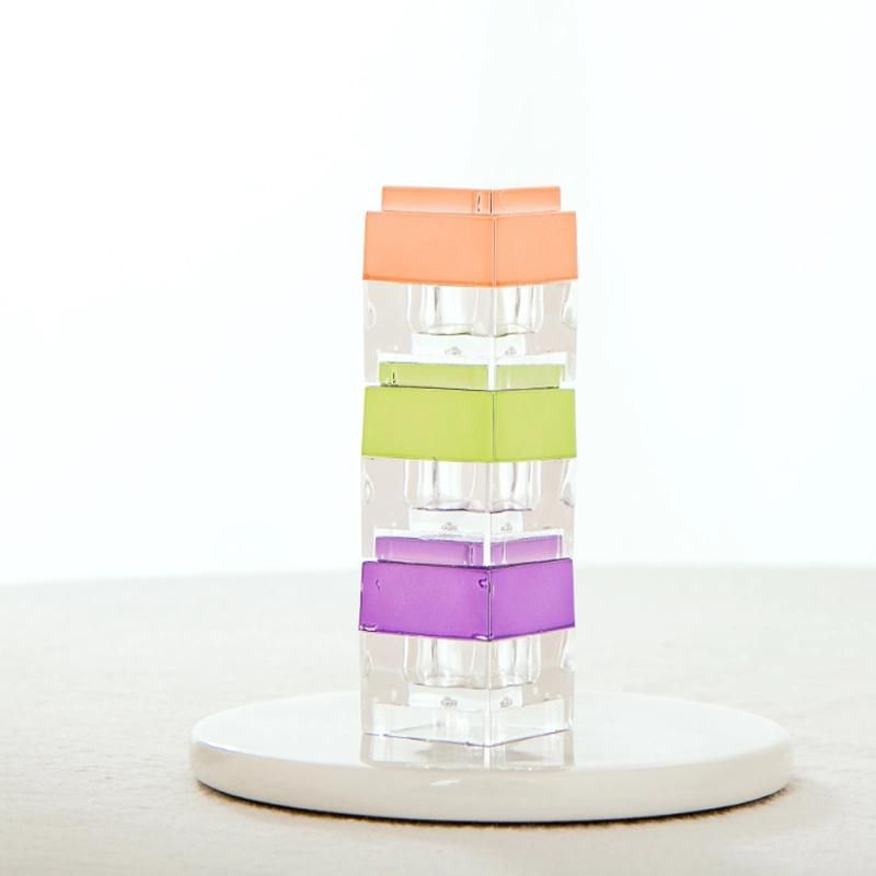 Empty Small Square Plastic Eyeshadow Case with Colorful Lid Customized Eyeshadow Palettet300