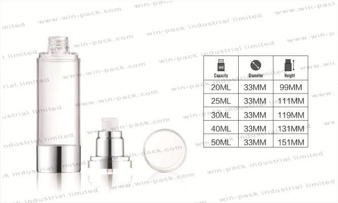 Luxury 20ml Skin Care Cream Cosmetic Packaging San Airless Treatment Pump Bottle