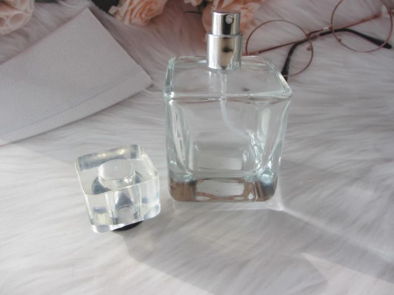 Luxury Recyclable 100ml Transparent Glass Perfume Bottle