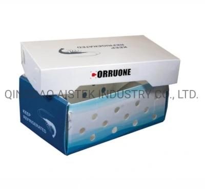 Polypropylene Corrugated Plastic Coroplast Fish Seafood Shipping Box