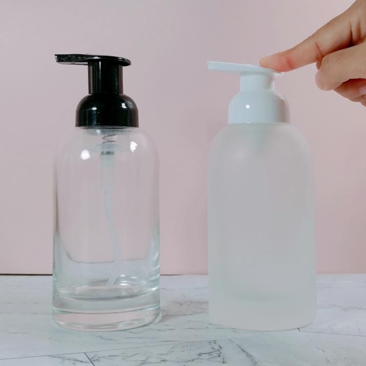 Wholesale Refill Bathroom Frosted Clear Shampoo Hand Foam Soap Dispenser Liquid Glass Bottle