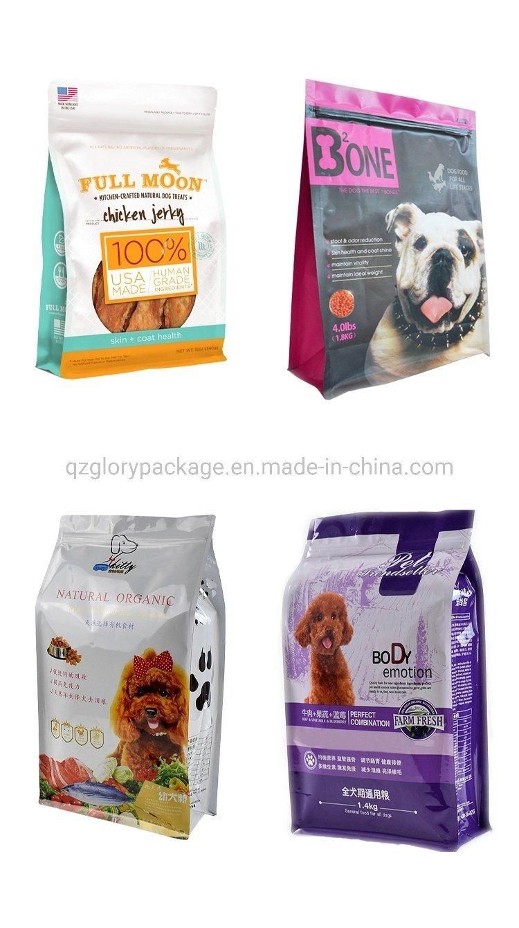 Eight Side Seal Flat Bottom Pet Food Packaging Bag