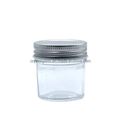 3oz 20oz Clear Wide Mouth Stash Canisters Empty Straight Side Food Grade Glass Mason Jar to Make Greek Yogurt Kefir Pickles