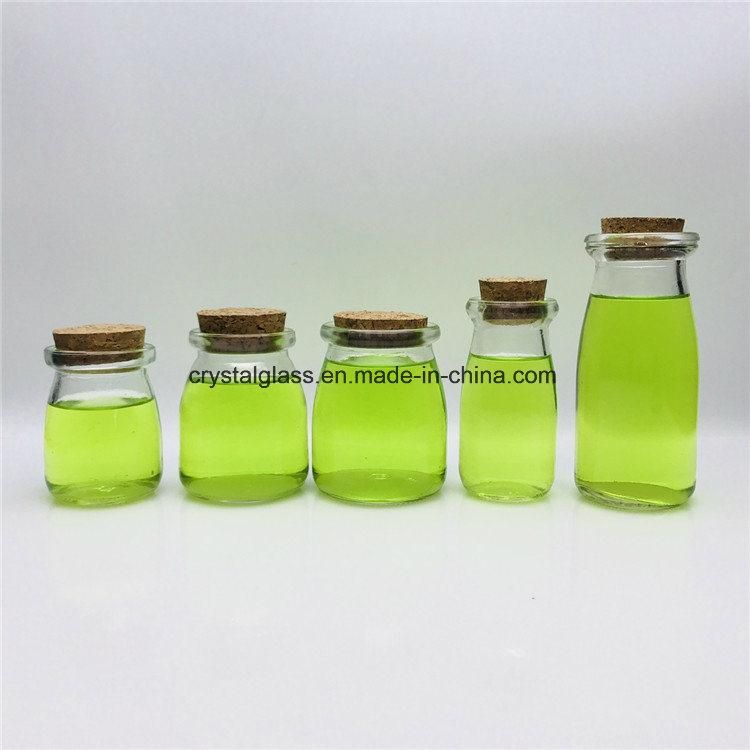 200ml 250ml 300ml 500ml Coffee Juice Glass Milk Bottle with Metal Lid