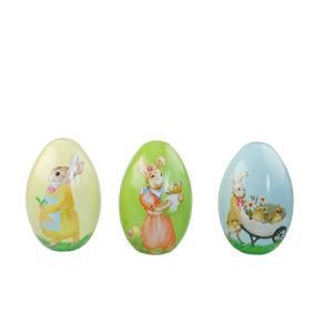 Metal Egg Shaped Easter Gift Tin Can OEM Order Welcome