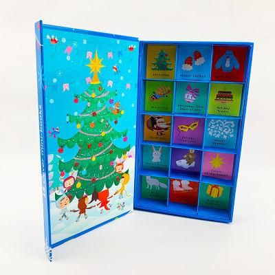 Luxury Glossy Lamination Book Shaped Art Paper Flap Custom Printed Magnetic Closure Gift Magnet Box