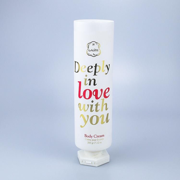 D50 Cosmetic Tube with Hexagon Flip Top Cap for Cream Skin Packaging From China supplier