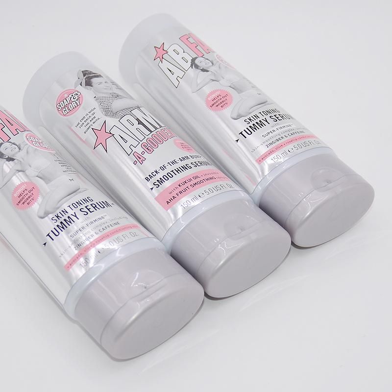 Oval PE Packaging Cosmetic Body Lotion Labeling Plastic Squeeze Tube