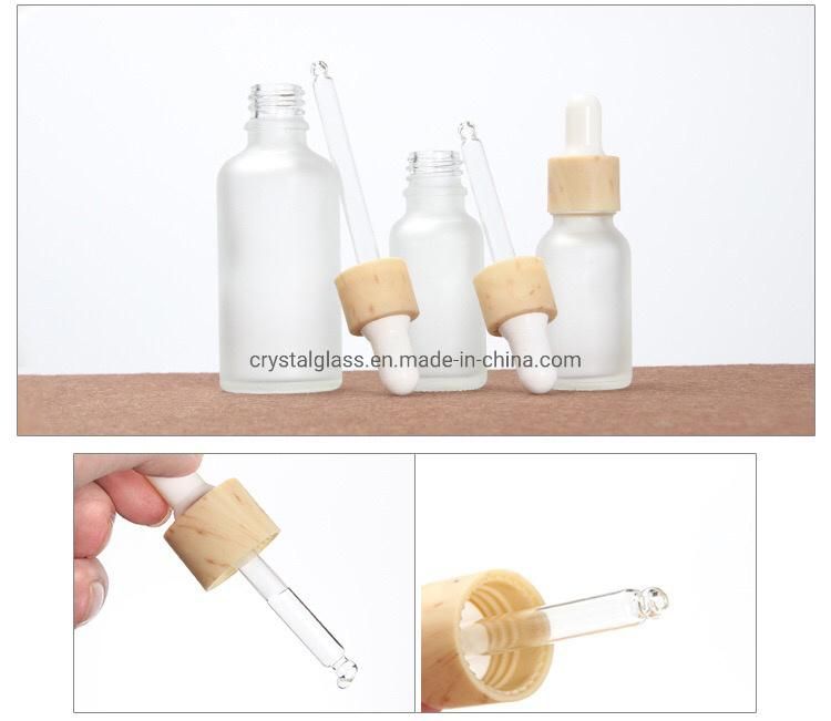 15ml 20ml Serum Bottle with Wooden Caps and White Dropper