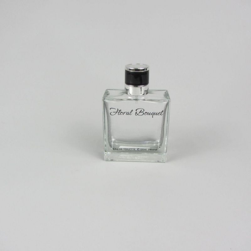 Wholesale Black Cap Luxury Empty Glass Perfume Bottle