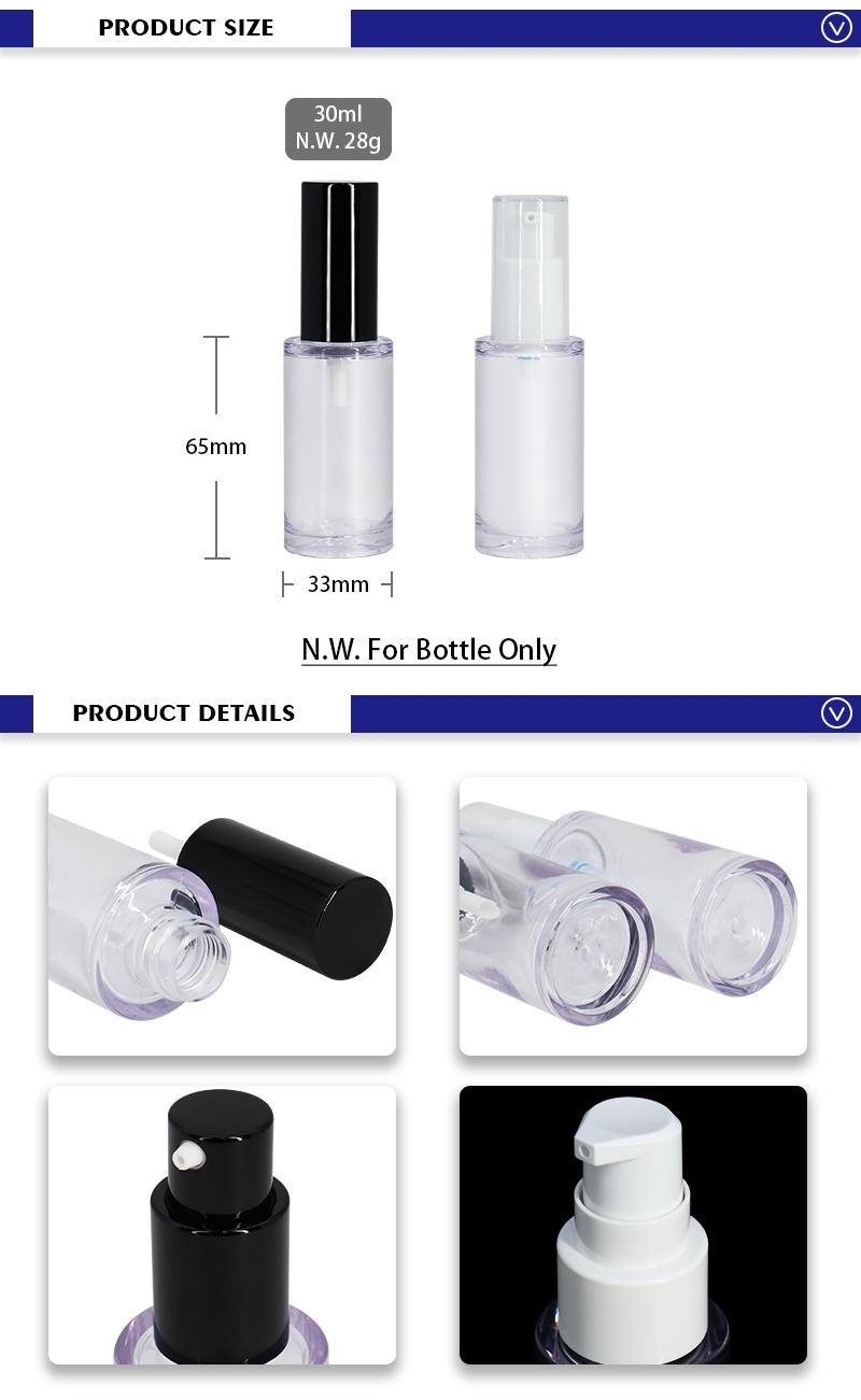 Wholesale 30ml PETG Clear Luxury Lotion Bottles