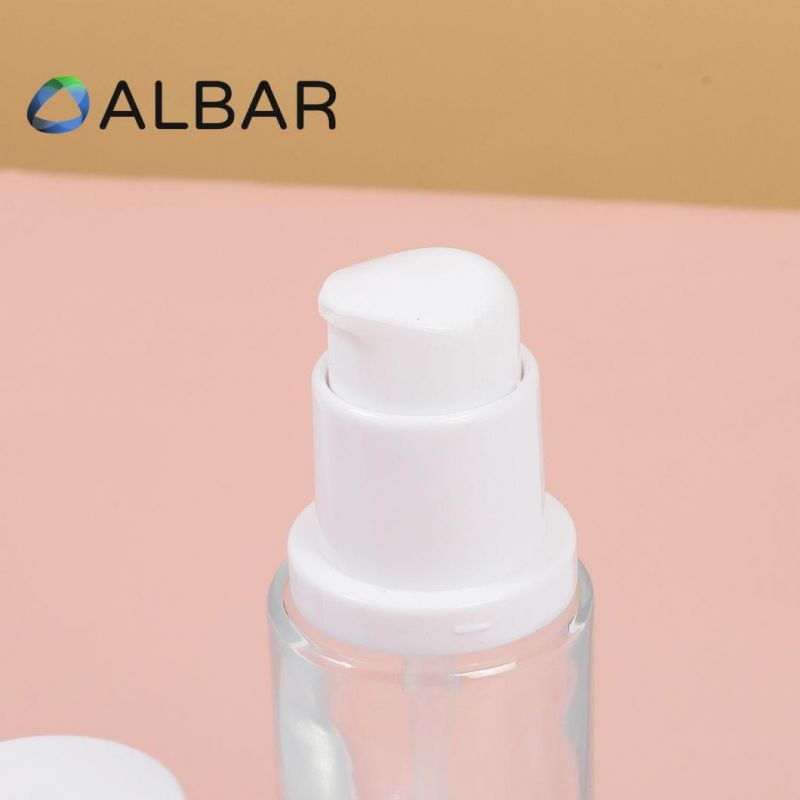 White Press Pump Thick Bottom Base Flat Plain Shoulder Customized Glass Bottles