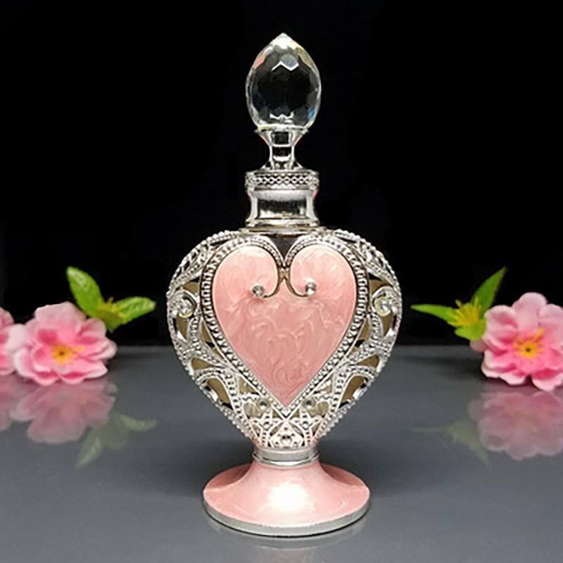 in Stock Ready to Ship 10ml Elegent Arabian Perfume Oil Zinc Alloy Metal Bottle with Shiny Jewelry Decoration and Cap Fragrance Bottle