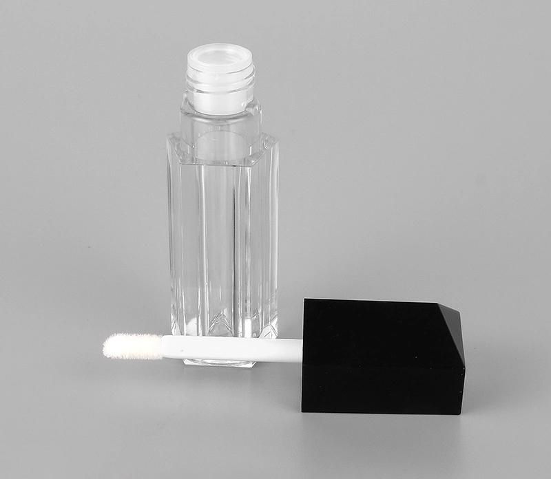 Wholesale Empty Transparent Black Cosmetic Packaging 4G Lip Gloss Tube for Makeup Packaging