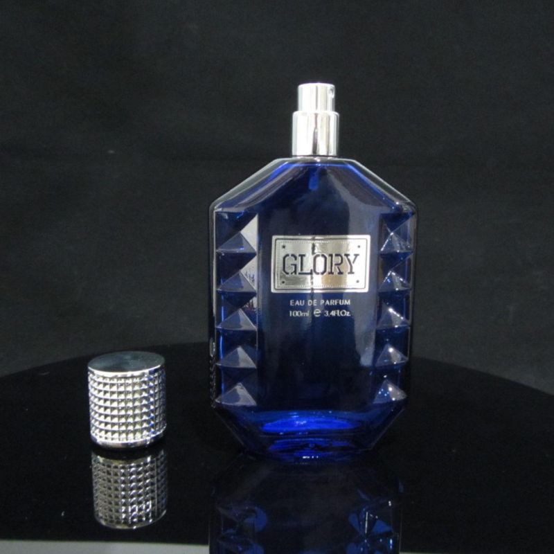 Black Luxurious Empty Glass Perfume Bottle with Cap