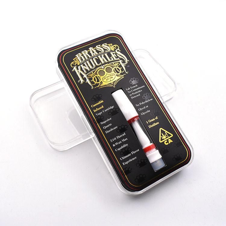 Custom 510 Vape Cartridge Transparent Box Packaging