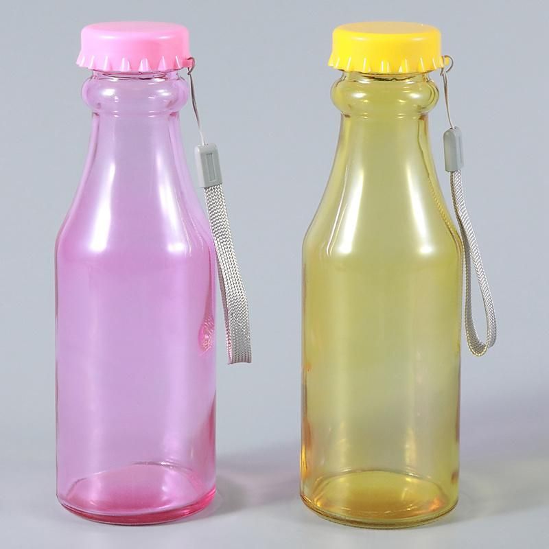 High Quality Cylinder Shape Glass Drinking Water Bottle