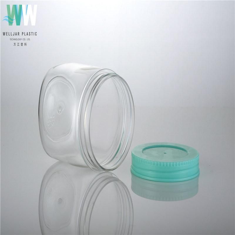 Cosmetic Jar 330ml Pet Plastic Jar with Cap