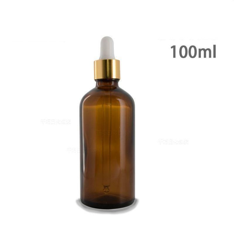100ml Amber Essential Oil Bottles Glass with Long Dropper Refillable Bottle Portable Essential Oil Jars with Pipette Container