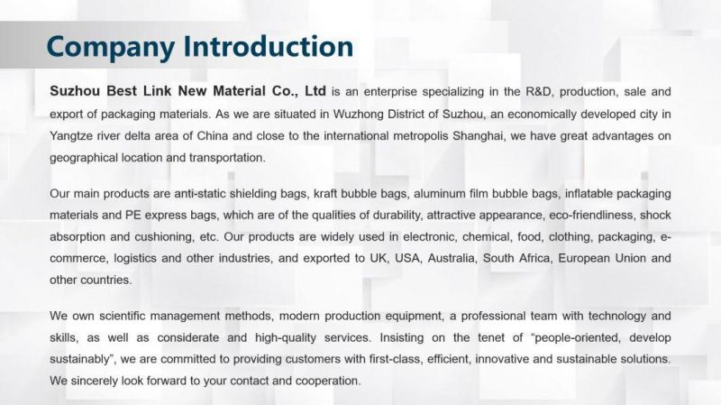 ESD Shielding Bags Poly Bags Static Shielding Bags with Zip-Lock / Open-Top for Packaging Electronic Products