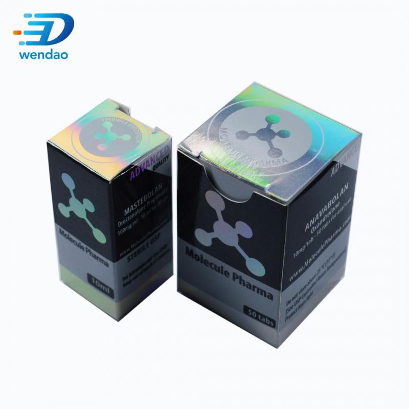 Custom Printing 10ml Vial Package Folded Small Packing Paper Cardboard Box