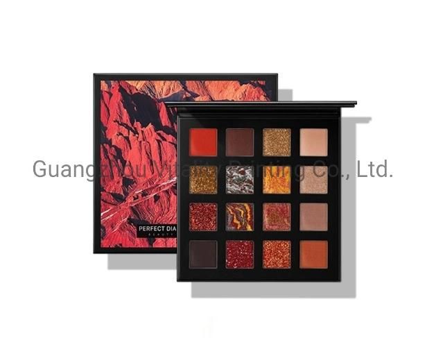 Low MOQ Many Colors Glitter Matte Makeup Eyeshadow Cardboard Paper Palette