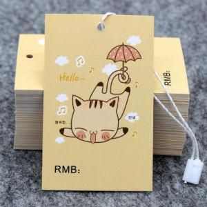 Custom Children&prime;s Wear 300g Paper Card Spot Color Printing Hang Tag Special-Shaped