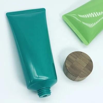 Eco Friendly Containers Plastic Cosmetic Tube with Bamboo Head Cover