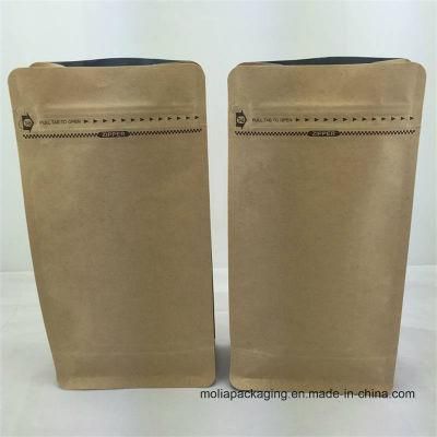 Food Grade Zip Lock Brown Kraft Paper Packing Food Bag/Premade Pouch