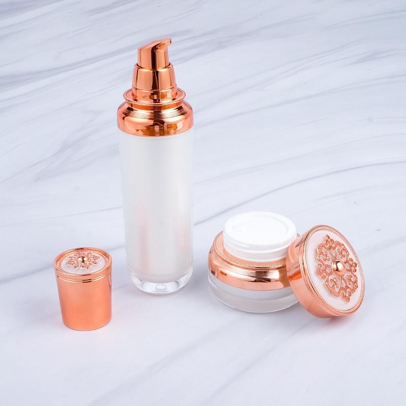 in Stock 100ml 120ml Luxury Design Empty Plastic Skincare Lotion Pump Packaging Cosmetic Bottles