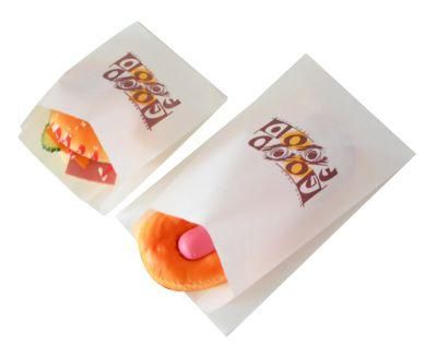 Disposable Custom Printed Grease Proof Kraft Paper Food Bag Packing Sandwich Paper Bag