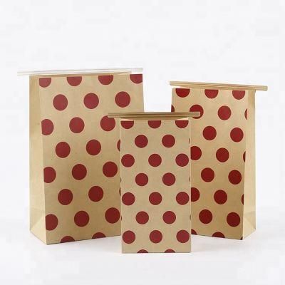 OEM Tin Tie Brown Kraft Paper Bags with Clear Window