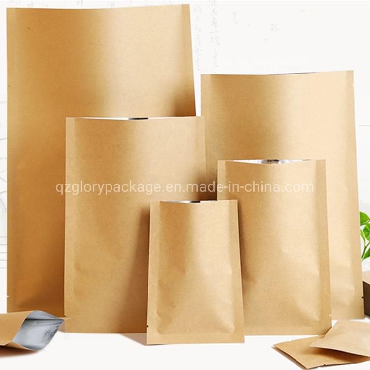 Customized Brown Kraft Foil Paper Bag Food Packaging Bag