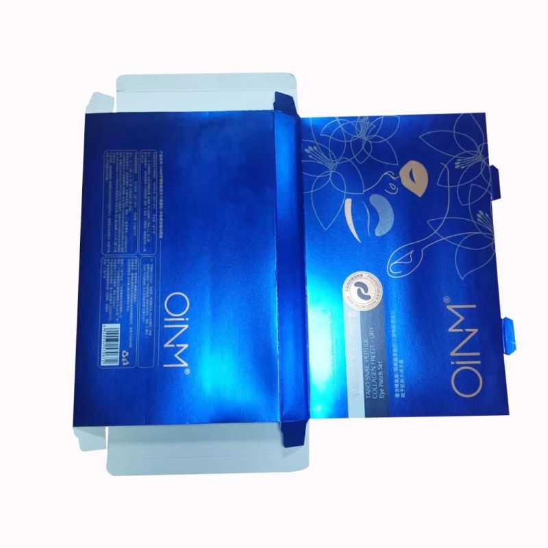 Metallic Silver Paint Box Printing Packaging Pharmaceutical Reverse UV Silver Foil Paper Packaging Fold Box