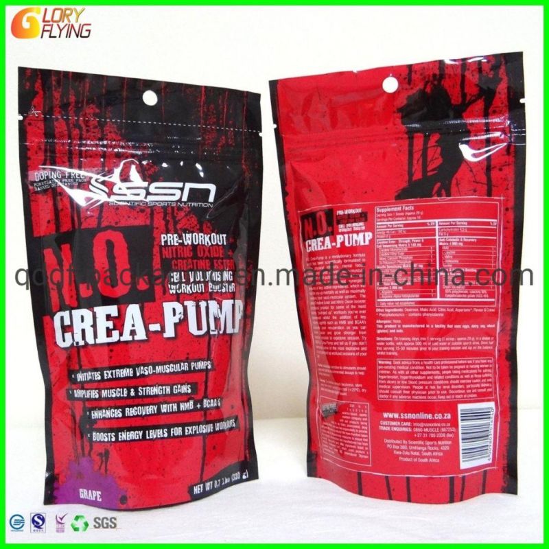 Stand up Food Packaging Plastic Zipper Bag Protein Packaging Pouch